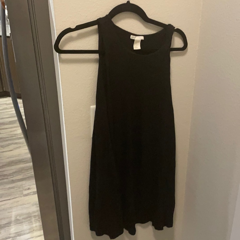 Black, mini swing dress with pockets, size xs